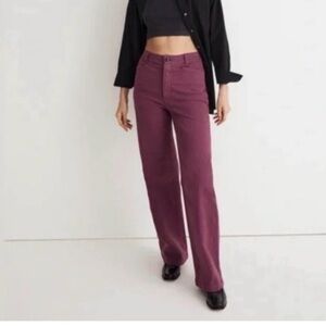 Madewell Women's Emmett Wide Leg Pants - Burgundy